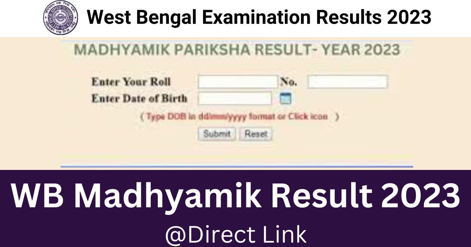 WB Madhyamik Result 2023 OUT- WBBSE 10th Result Name, Roll No Wise Link ...